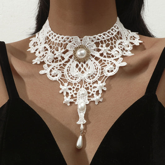 Beautiful large white necklace